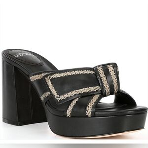 Antonio Melani Cora Leather Knotted Platform Sandals
